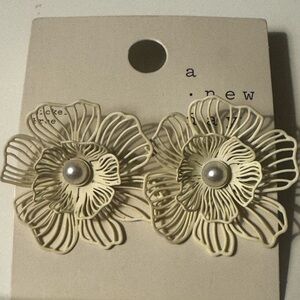 A New Day Ivory Floral Earrings